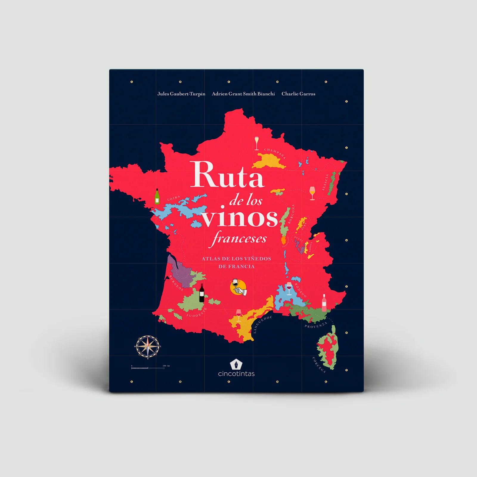Ruta de los vinos franceses. Atlas de los viñedos de Francia