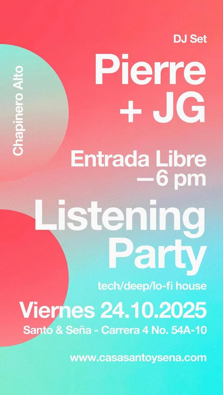 Listening Party DJ Set Pierre + JG