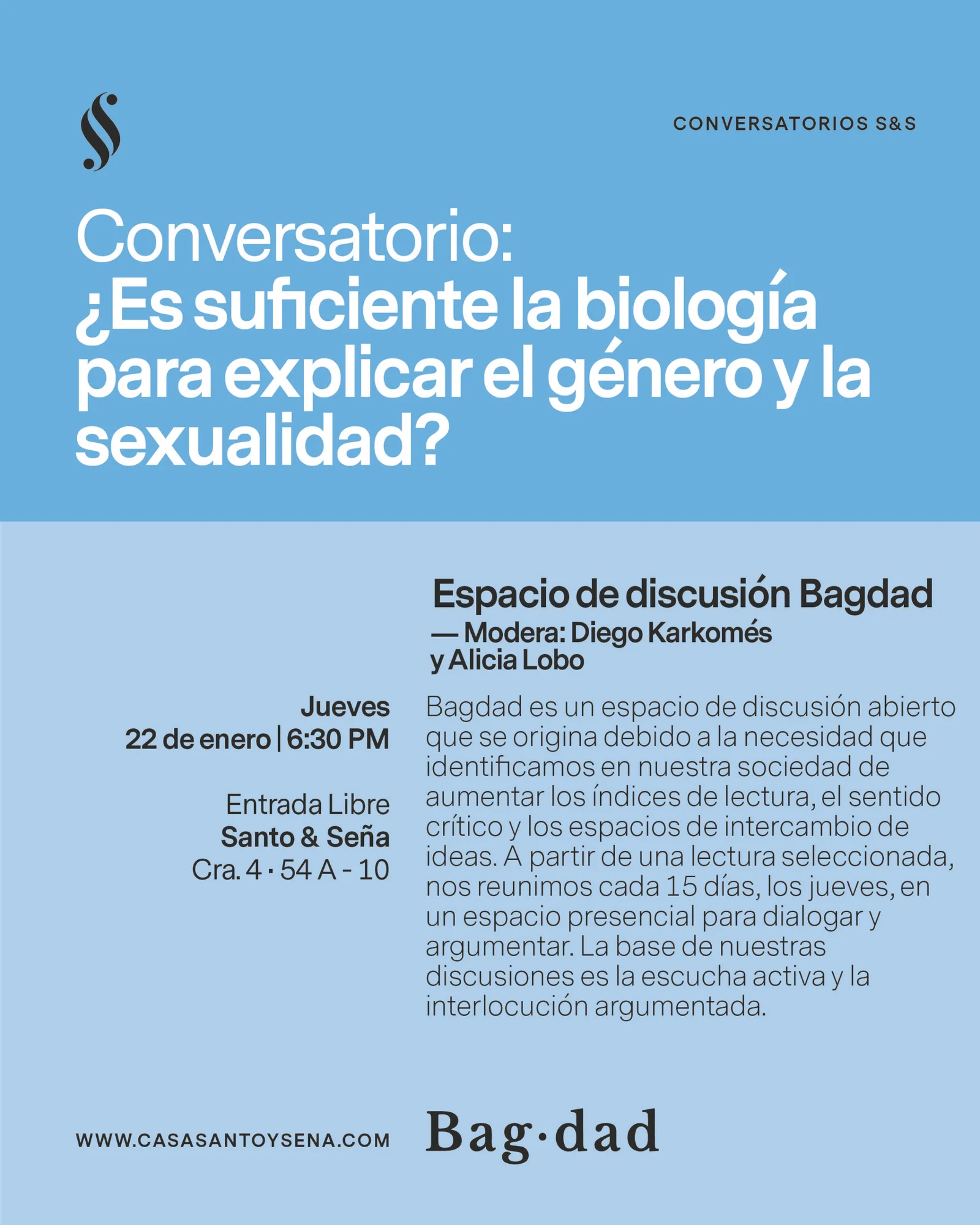 Conversatorio «¿Es suficiente la biología para explicar el género y la sexualidad?»