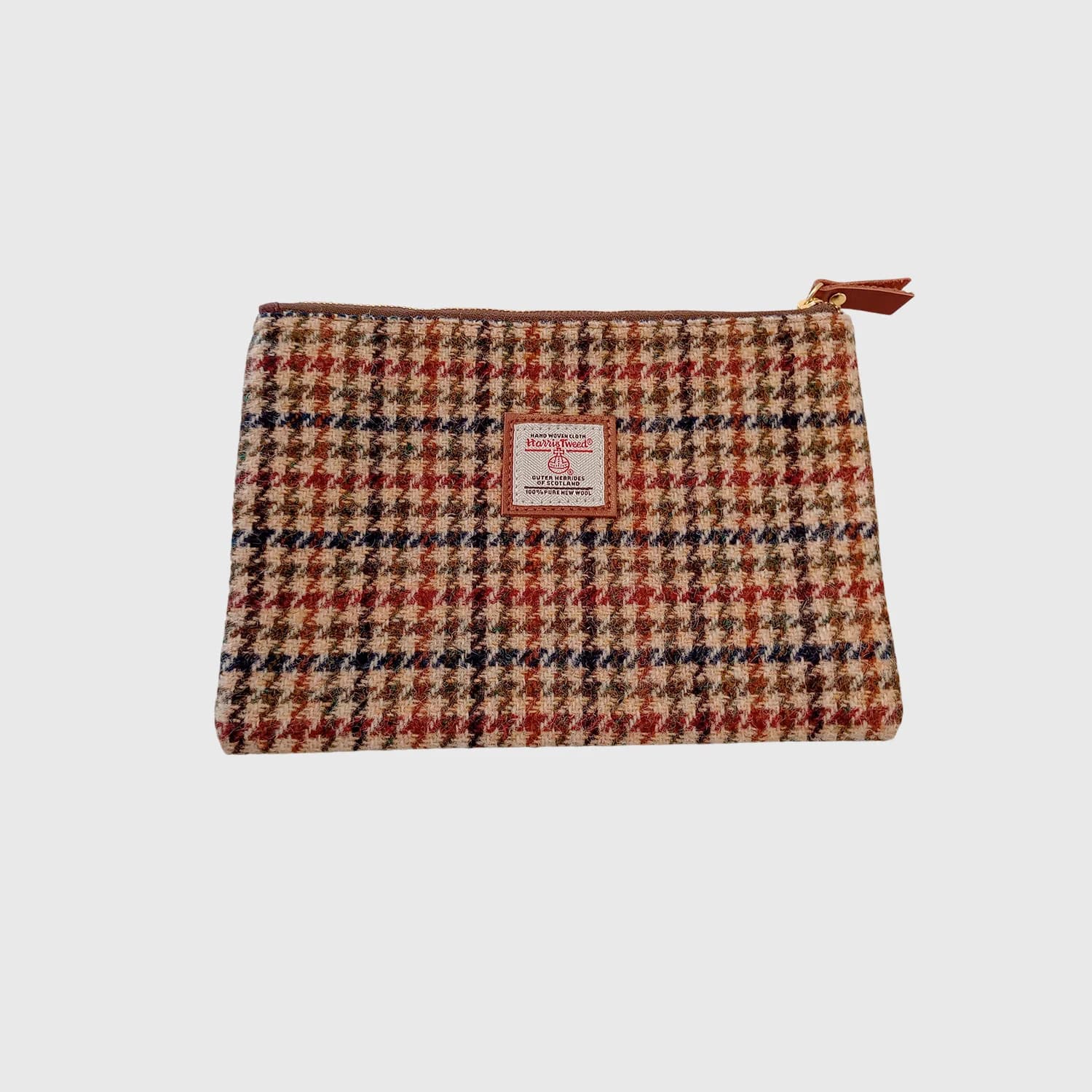Cartuchera grande Harris Tweed paño escocés