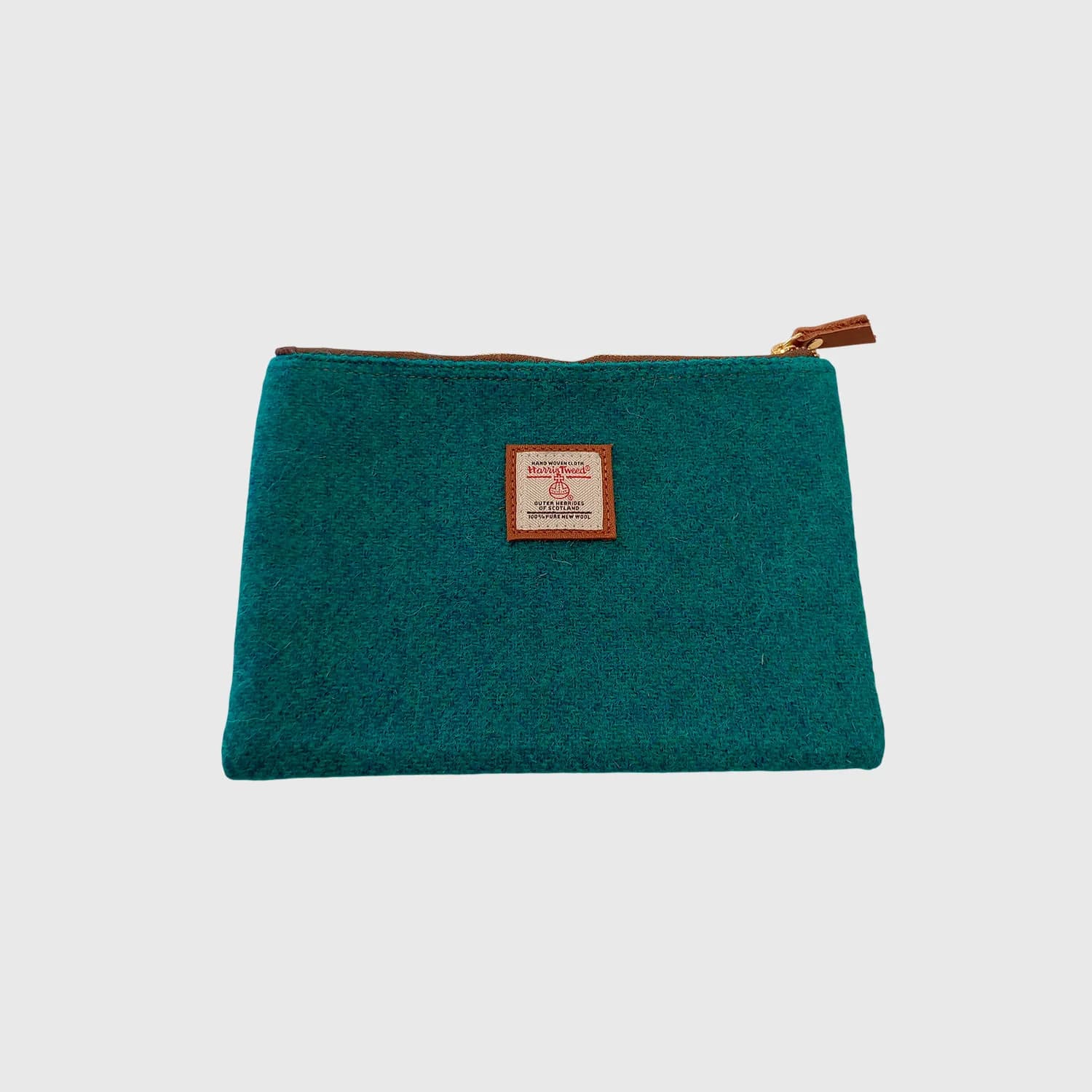 Cartuchera grande Harris Tweed paño escocés