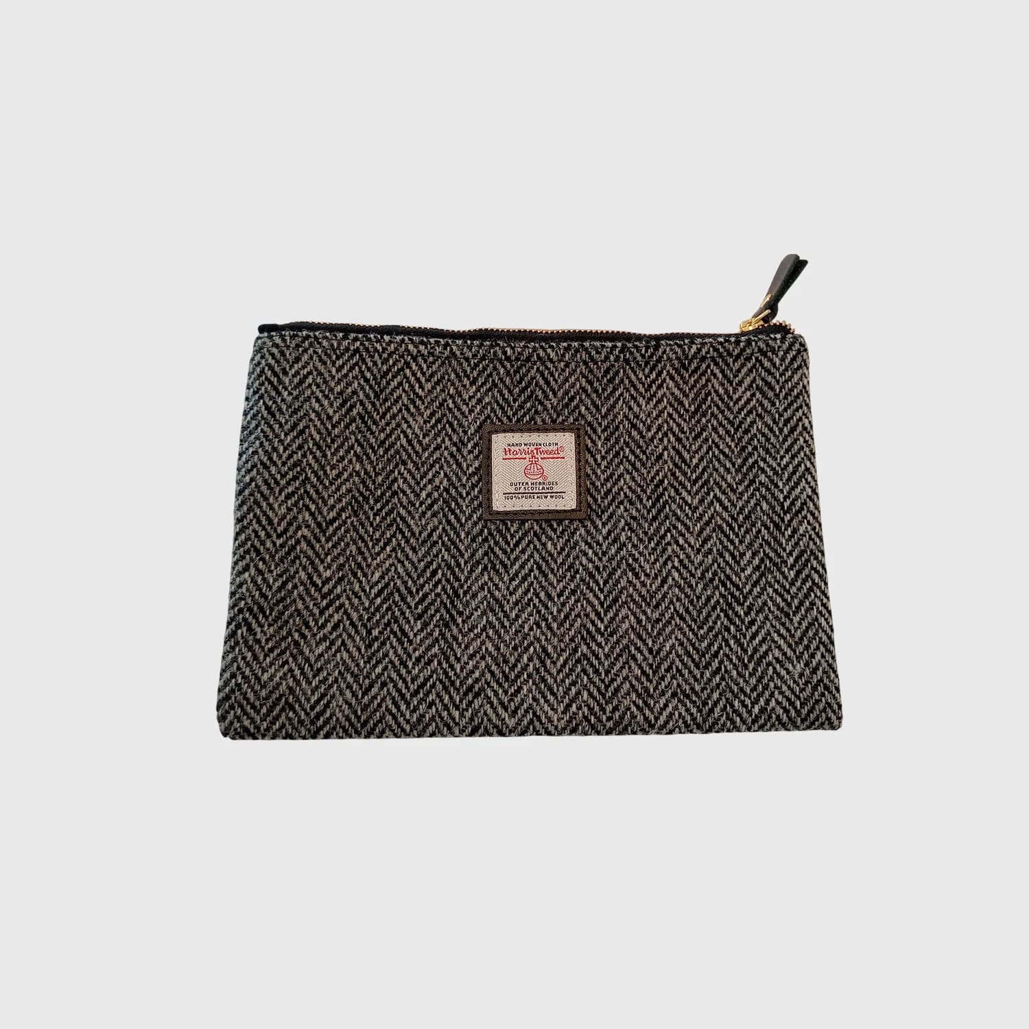 Cartuchera grande Harris Tweed paño escocés