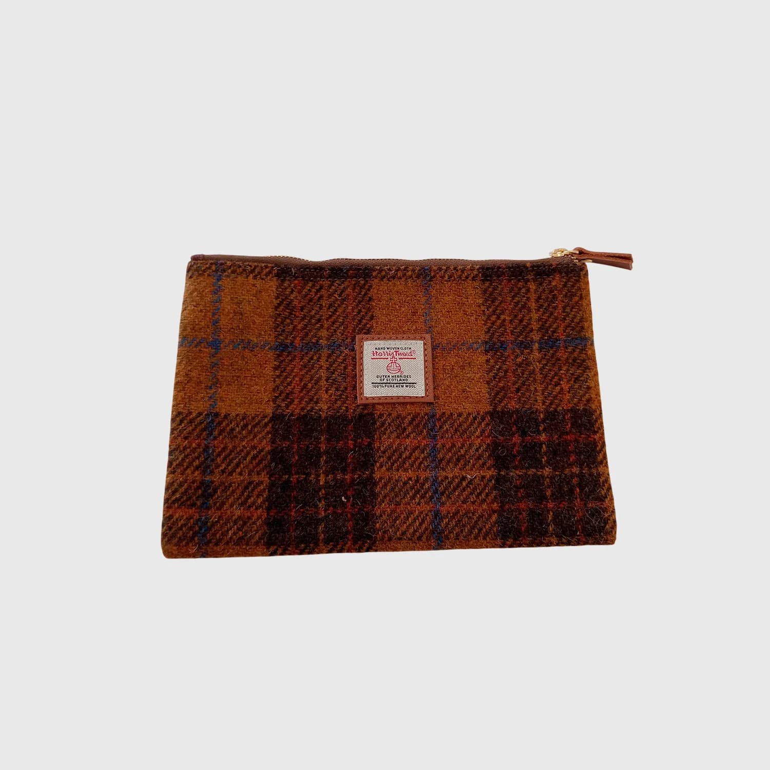 Cartuchera grande Harris Tweed paño escocés