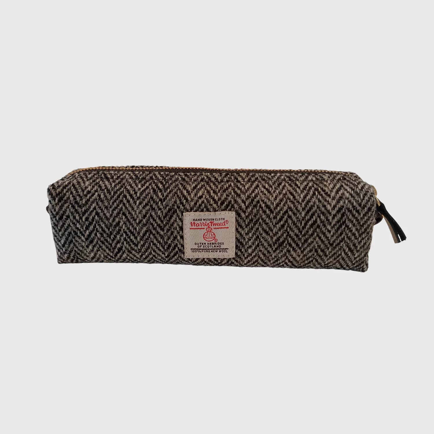 Cartuchera larga Harris Tweed paño escocés