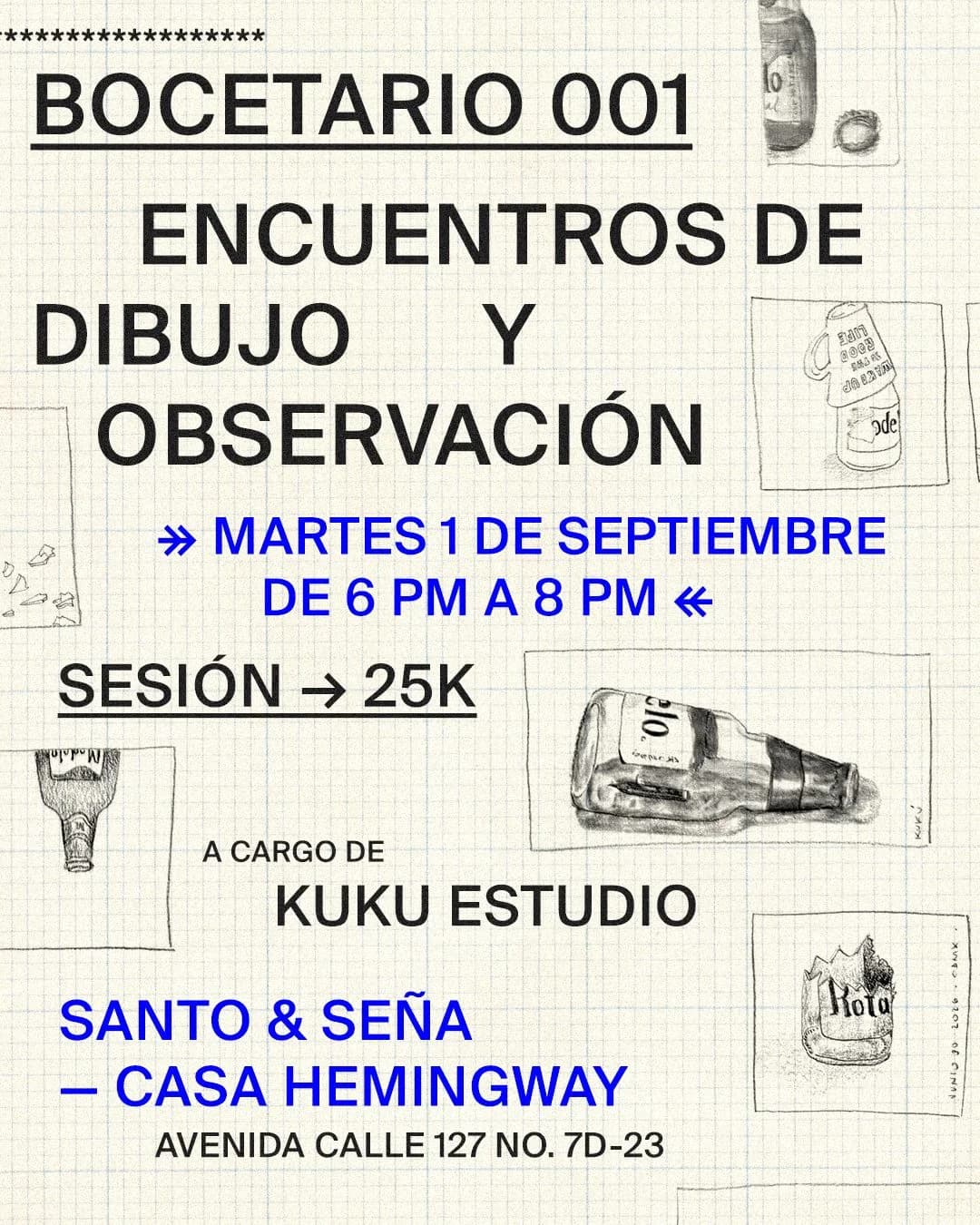 Bocetario 001 – Encuentros de dibujo y observación