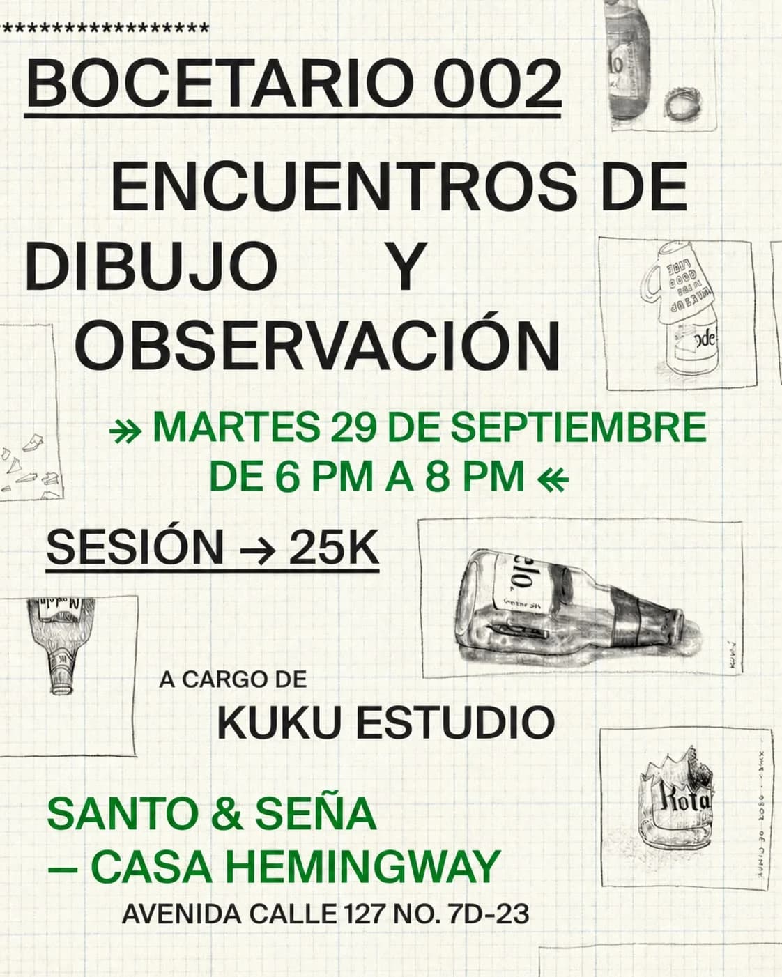 Bocetario 002 – Encuentros de dibujo y observación