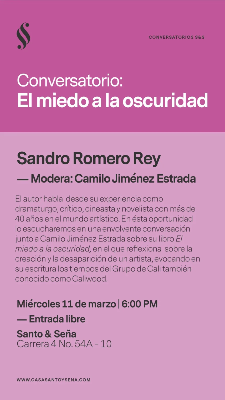Conversatorio: «El miedo a la oscuridad»