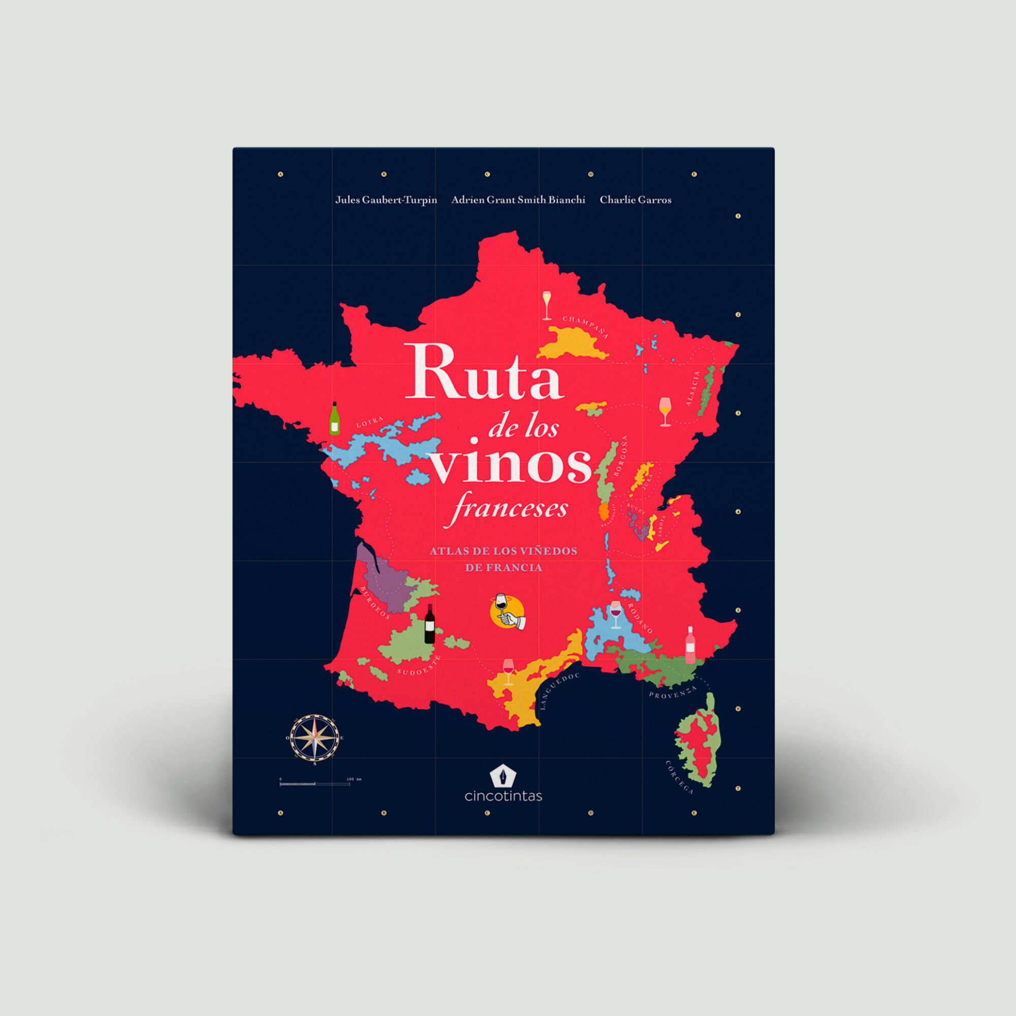 Ruta de los vinos franceses. Atlas de los viñedos de Francia