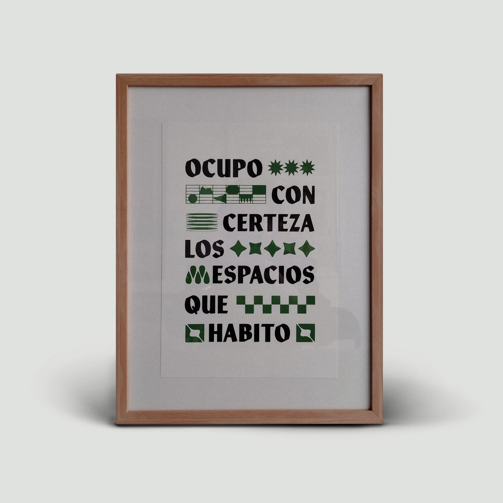 Ocupo con certeza (Enmarcado)