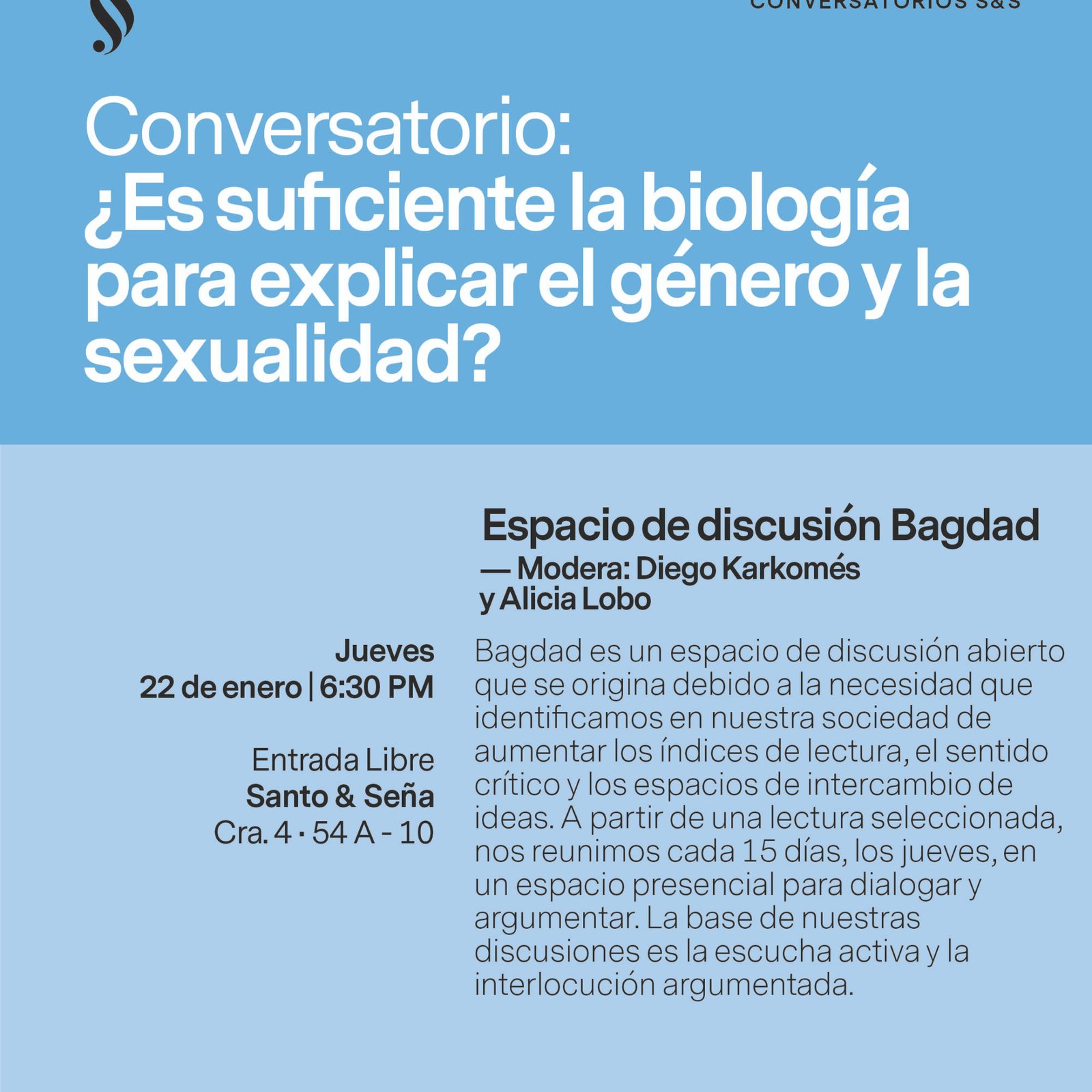 Conversatorio «¿Es suficiente la biología para explicar el género y la sexualidad?»