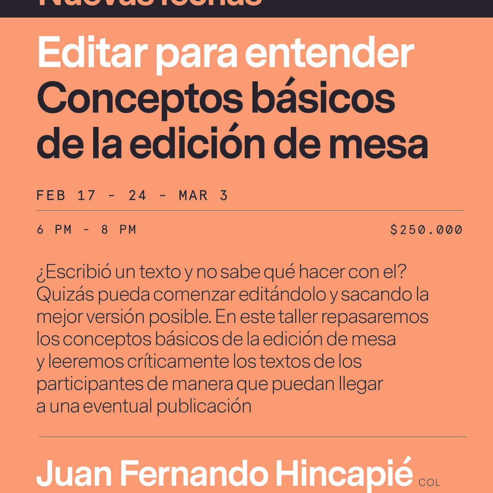 Editar para entender. Conceptos básicos de la edición de mesa